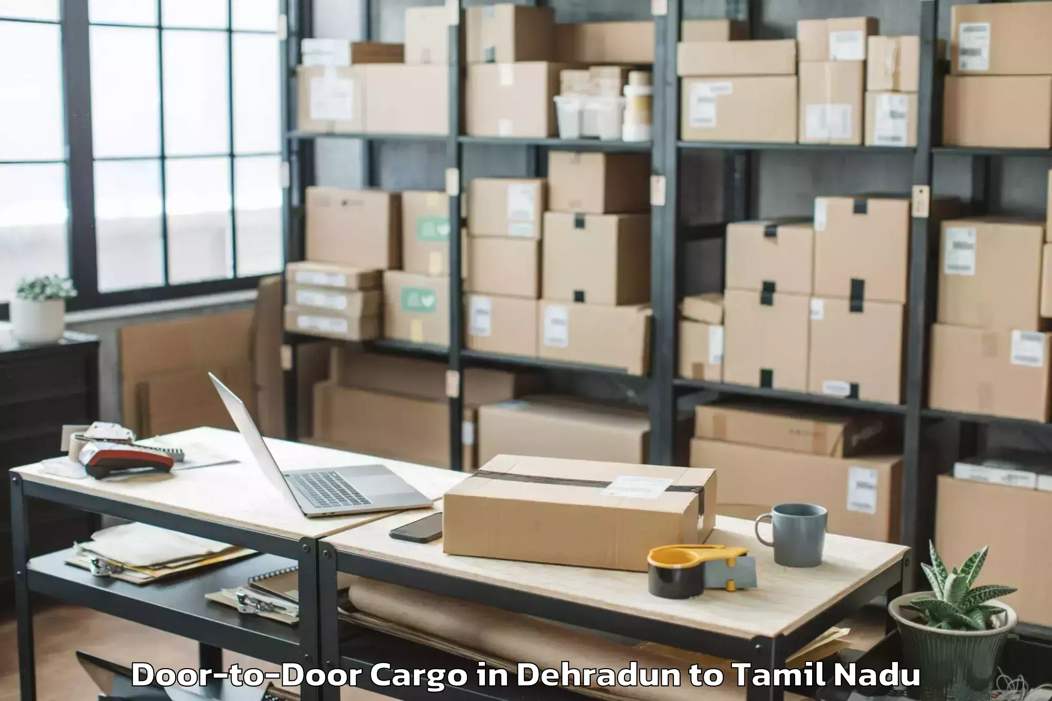 Trusted Dehradun to Vadamadurai Door To Door Cargo